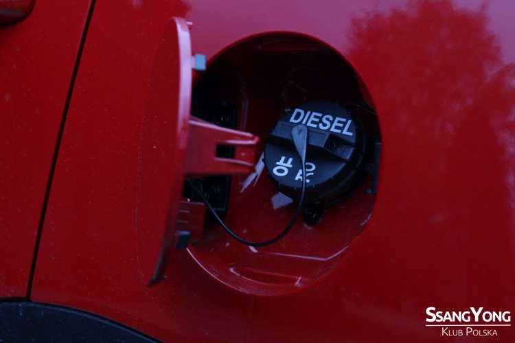 Wlew paliwa w SsangYong Tivoli 1.6 Diesel
